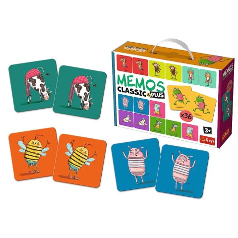 Gra pamięciowa Memos Classic & Plus, Ruch i dźwięk - zwierzaki Trefl (02271) Trefl