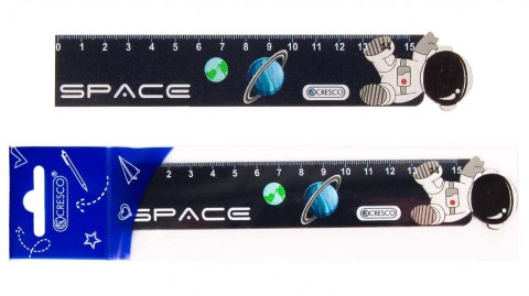 Linijka drewniana Kosmonauta 15 cm 15cm Cresco (224105) Cresco