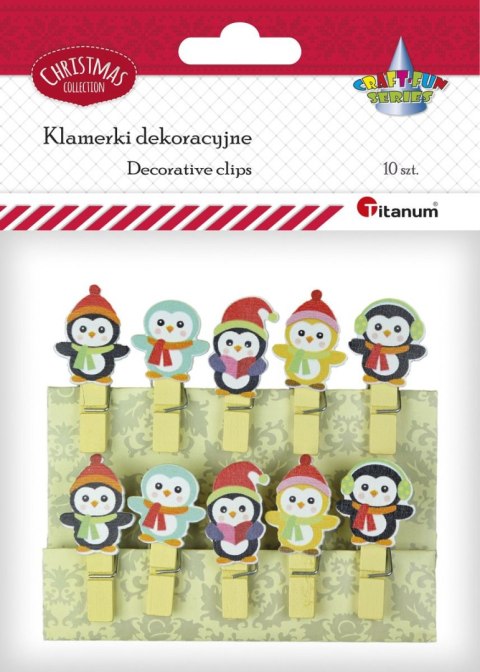 Ozdoba drewniana Craft-Fun Series klamerki Pingwiny Titanum (MTCR-WDC978) Titanum