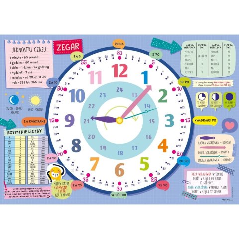 Podkład na biurko zegar mix PVC PCW Henry (5907465664066) Henry