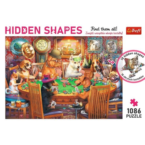 Puzzle Hidden Shapes, Wieczór gier 1086 el. Trefl (10749) Trefl
