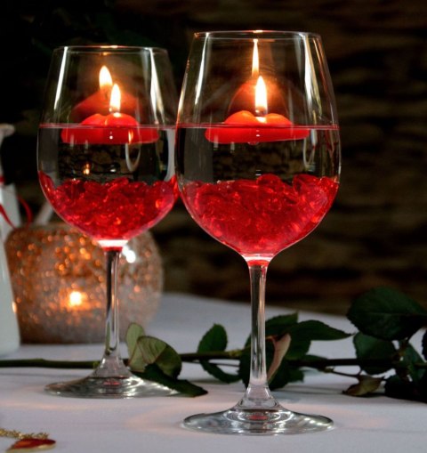 Świeczka ozdobna pływająca serca 6szt. Arpex (DS7910) Arpex