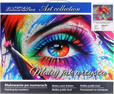 Zestaw kreatywny Malowanie po numerach 40x50cm Bukiet Flamingo Line (FSY190) Flamingo Line