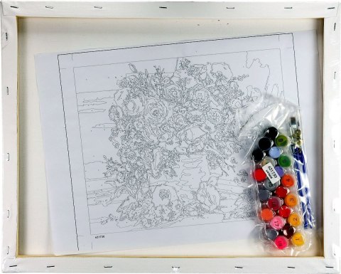 Zestaw kreatywny Malowanie po numerach 40x50cm Bukiet Flamingo Line (FSY190) Flamingo Line