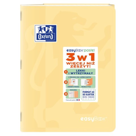 Zeszyt EASYBOOK PASTEL A5 60k. 90g krata Oxford (400161235) Oxford