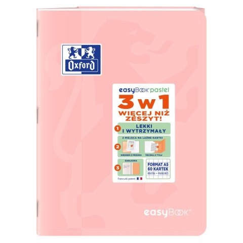 Zeszyt EASYBOOK PASTEL A5 60k. 90g krata Oxford (400161235) Oxford