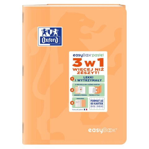 Zeszyt EASYBOOK PASTEL A5 60k. 90g krata Oxford (400161235) Oxford