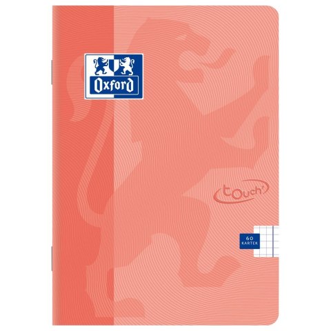 Zeszyt A4 koralowy Touch pastel 60k. 90g krata Oxford (400151703) Oxford