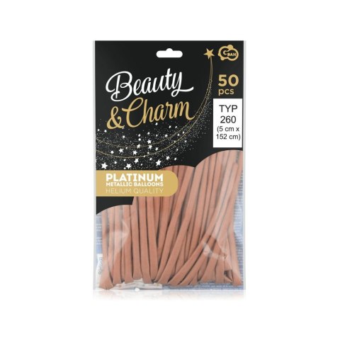 Balon gumowy do modelowania Beauty&Charm, platynowe różowo-złote, 50 szt. różowy Godan (CB-MLGRZ) Godan