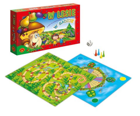 Gra planszowa w lesie, w sadzie Alexander Alexander