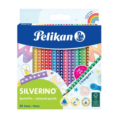 Kredki ołówkowe Silverino 700665 24 kol. Pelikan (100401598) Pelikan