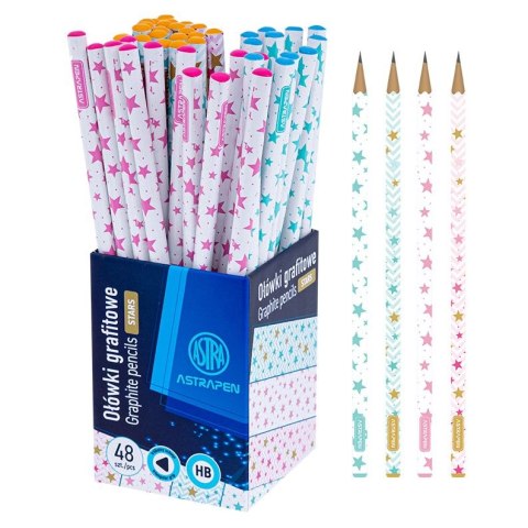 Ołówek ASTRAPEN STARS grafitowy HB trójkątny HB Astra (206023007) Astra
