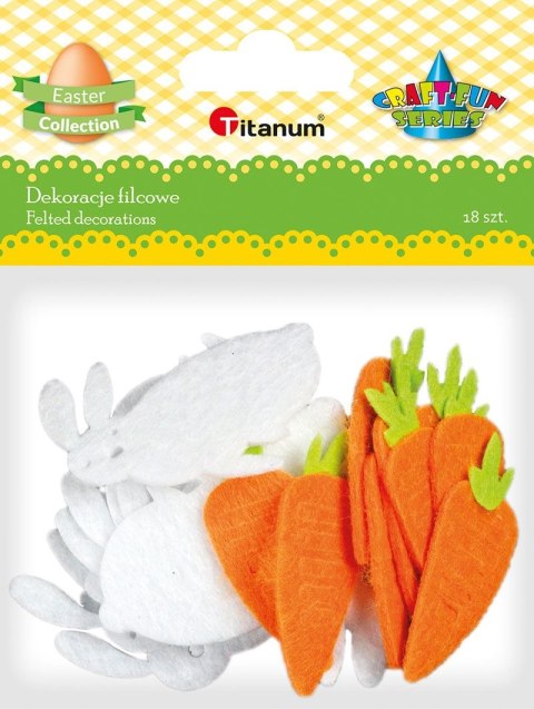 Ozdoba filcowa Craft-Fun Series zające i marchewki Titanum (5016) Titanum
