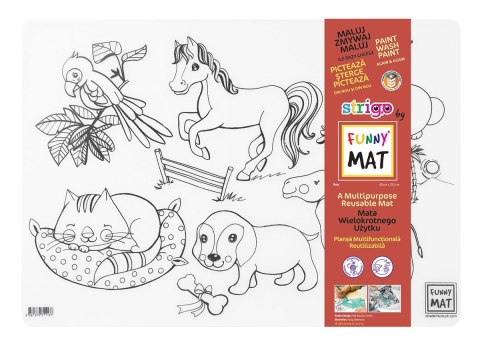 Podkład na biurko FUNNY MAT TRANSPARENT ZWIERZĘTA DOMOWE sfu1113 polipropylen PP [mm:] 335x480 Strigo (8681379311137) Strigo