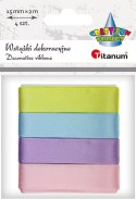 Wstążka Titanum Craft-Fun Series 4 kolory 15x2 [mm x m] mix (2324015-D) Titanum