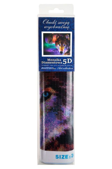 Zestaw kreatywny Diamentowa mozaika 30x40cm Wilk 2 Flamingo Line (TGD70109) Flamingo Line