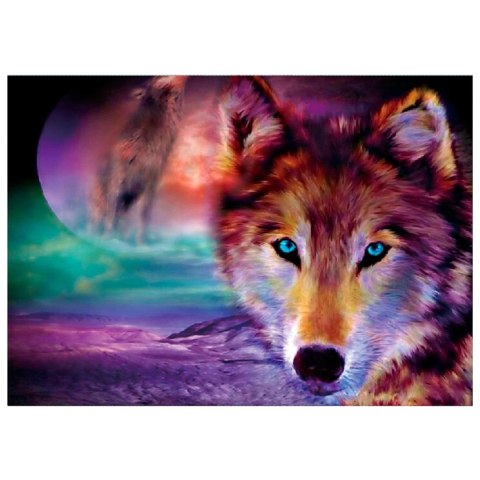 Zestaw kreatywny Diamentowa mozaika 30x40cm Wilk 2 Flamingo Line (TGD70109) Flamingo Line