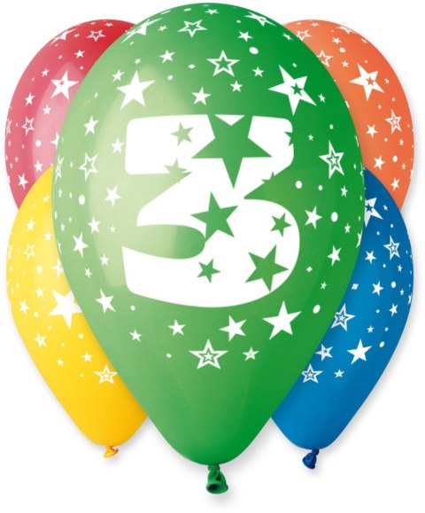 Balon gumowy Z NADRUKIEM 5 szt mix Godan (GS110/3) Godan