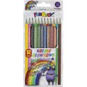 Kredki ołówkowe BROKATOWE okrągłe 12 kol. 12 kol. Fun&Joy Fun&Joy