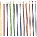 Kredki ołówkowe BROKATOWE okrągłe 12 kol. 12 kol. Fun&Joy Fun&Joy