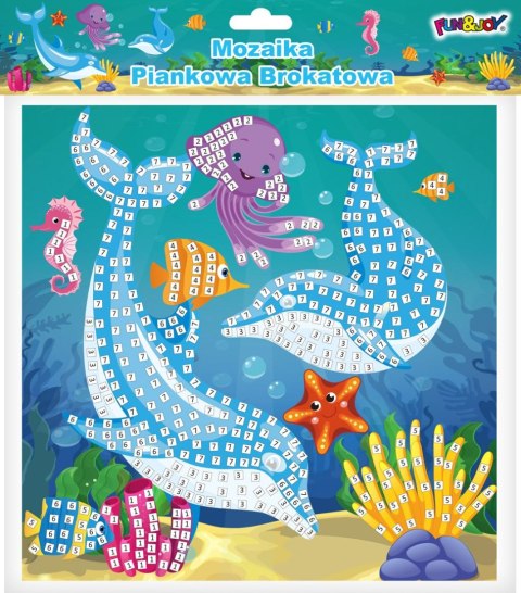 Mozaika Glitter DELFINY Fun&Joy (FJSR2202-8) Fun&Joy