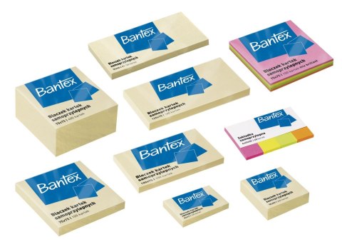 Notes samoprzylepny (karteczki) mix 100k [mm:] 75x75 Bantex (400086389) Bantex