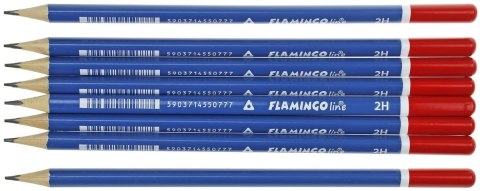 Ołówek w kartonowym pudełku 2H Flamingo Line Flamingo Line