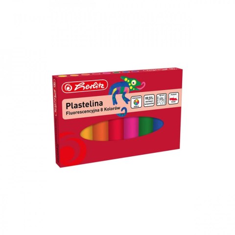 Plastelina 8 kol. fluorescencyjna 9588997 mix Herlitz (300023220) Herlitz