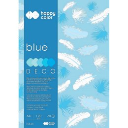 Zeszyt papierów kolorowych Happy Color Deco Blue A4 170g 20k [mm:] 210x297 (3717 2030-032) Happy Color