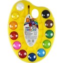 Farby akwarelowe w paletce 12 kolor. Fun&Joy (FJ-12K30PAL) Fun&Joy