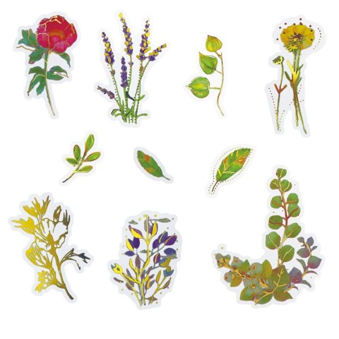 Naklejka (nalepka) Craft-Fun Series foliowe kwiaty pozłacane Titanum (2324035) Titanum