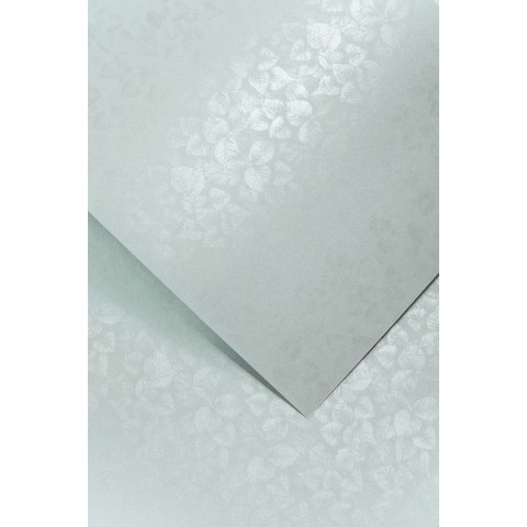 Papier ozdobny (wizytówkowy) A4 Liście szary 250g Galeria Papieru (203608) Galeria Papieru