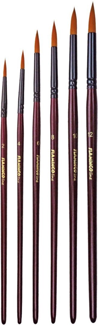 Pędzel Art Collection zestaw 6 szt. Flamingo Line (PA-07) Flamingo Line