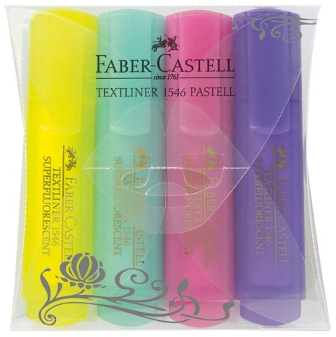 Zakreślacz Pastel wkład 4 kolory Faber Castell (FC154610) Faber Castell