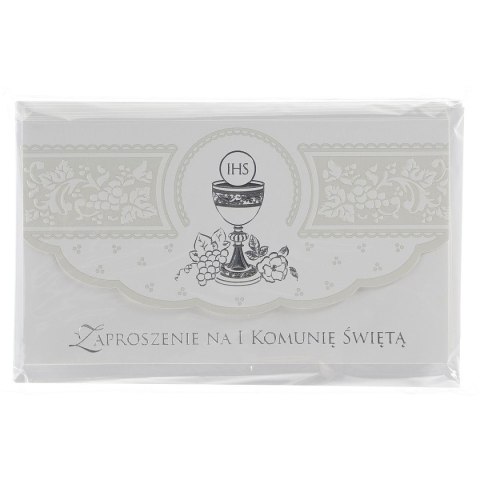 Zaproszenie komunia duże satynowe Merigraf (5902221807312) Merigraf