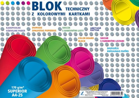 Blok techniczny superior A4 170g 25k Kreska Kreska