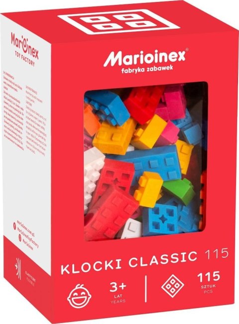 Klocki konstrukcyjne Classic Blocks 115 elementów Marioinex Marioinex