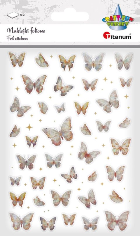 Naklejka (nalepka) Craft-Fun Series Naklejki laserowe motyle Titanum (24XQ0501-8 A) Titanum