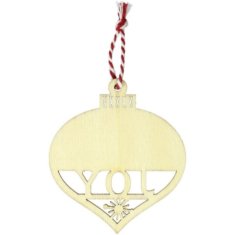 Ozdoba drewniana Craft-Fun Series zawieszka bombka Titanum (4678-1) Titanum