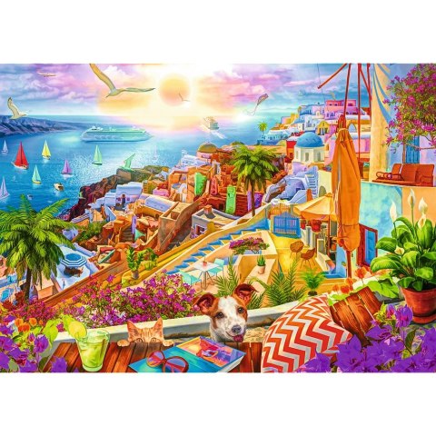 Puzzle Premium Plus Z wizytą na Santorini 1000 el. Trefl (10842) Trefl