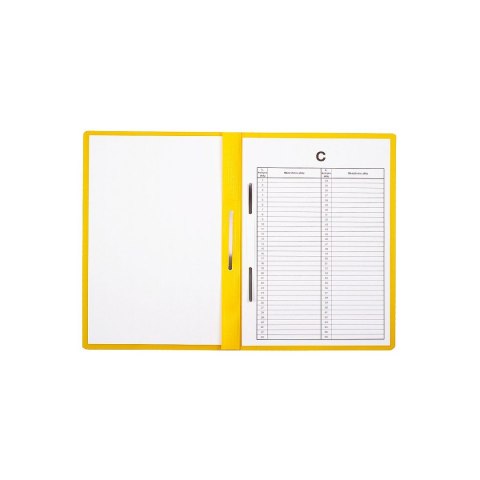 Skoroszyt A4 żółty PVC PCW Biurfol Biurfol