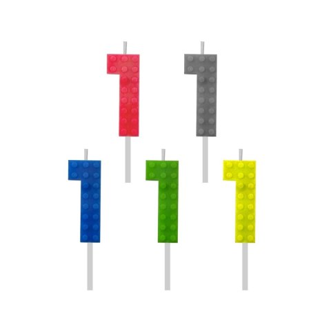 Świeczka urodzinowa klocki numer 1 Godan (7C-SUK1) Godan