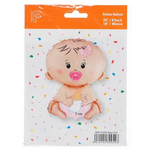 Balon foliowy Bobas Dziewczynka, pakowany 24cal Godan (B901752) Godan