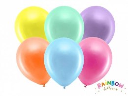 Balon gumowy Partydeco Rainbow metalizowane, mix (RB30M-000) Partydeco