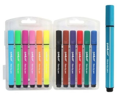 Flamaster Jumbo trójkątny 12 kol. Fun&Joy (FJ-204-12) Fun&Joy