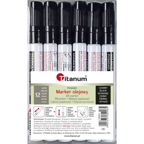 Marker olejowy wkład czarny okrągła końcówka Titanum (100331) Titanum