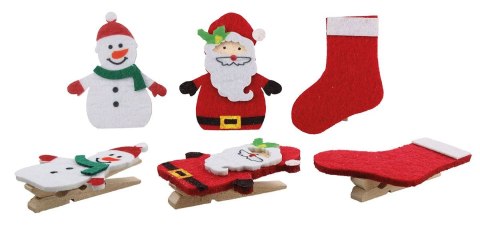 Ozdoba drewniana Craft-Fun Series klamerki Boże Narodzenie Titanum (23BR1218-7) Titanum