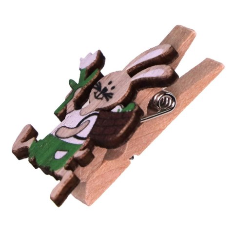 Ozdoba drewniana Craft-Fun Series klamerki króliki z koszykiem Titanum (2324040) Titanum