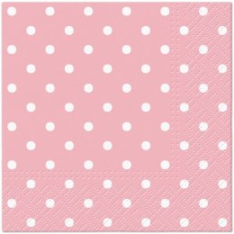 Serwetki Paw Dots Light Pink mix nadruk bibuła [mm:] 250x250 (SDC066013) Paw