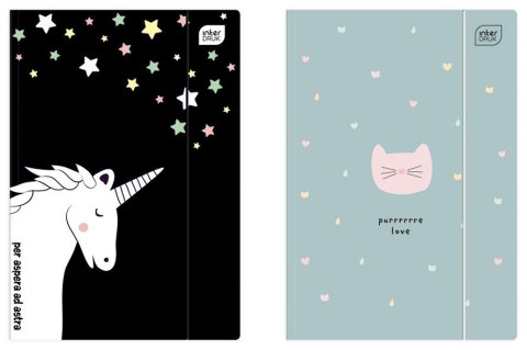 Teczka kartonowa na gumkę TRENDS GIRLS HOLOGRAM A4 mix Interdruk Interdruk